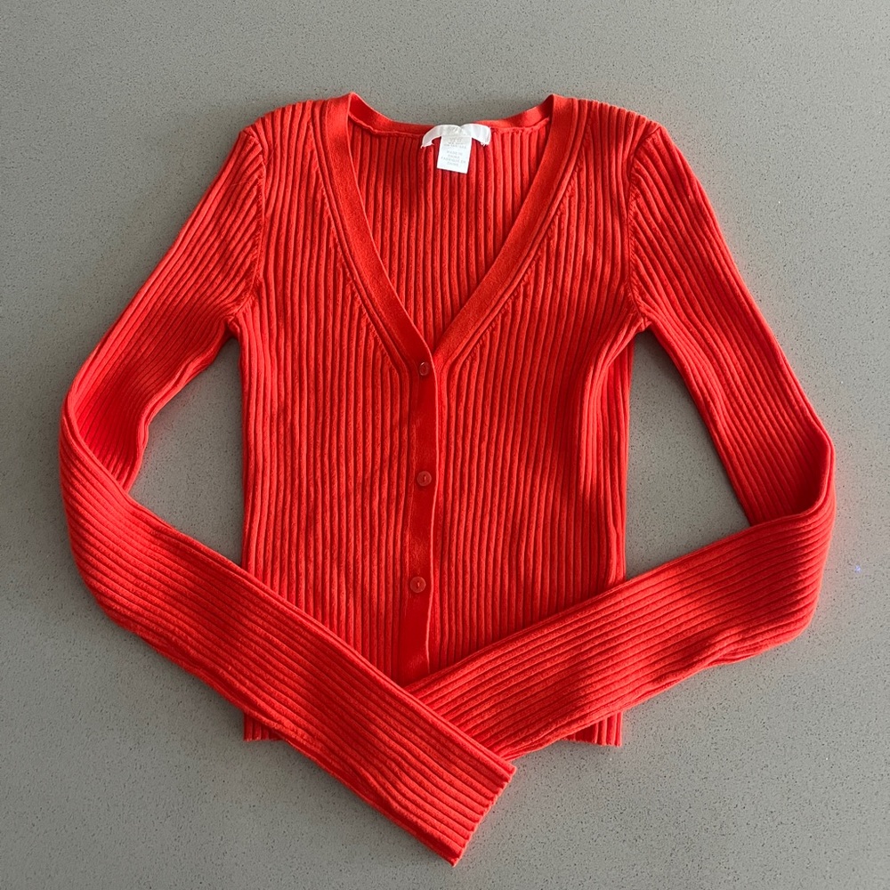 H&M Orange / Red Cardigan